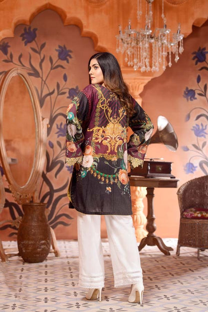 Adan's Libas - Crism Lenon - Digital Mesuri Lawn Unstitch Shirt