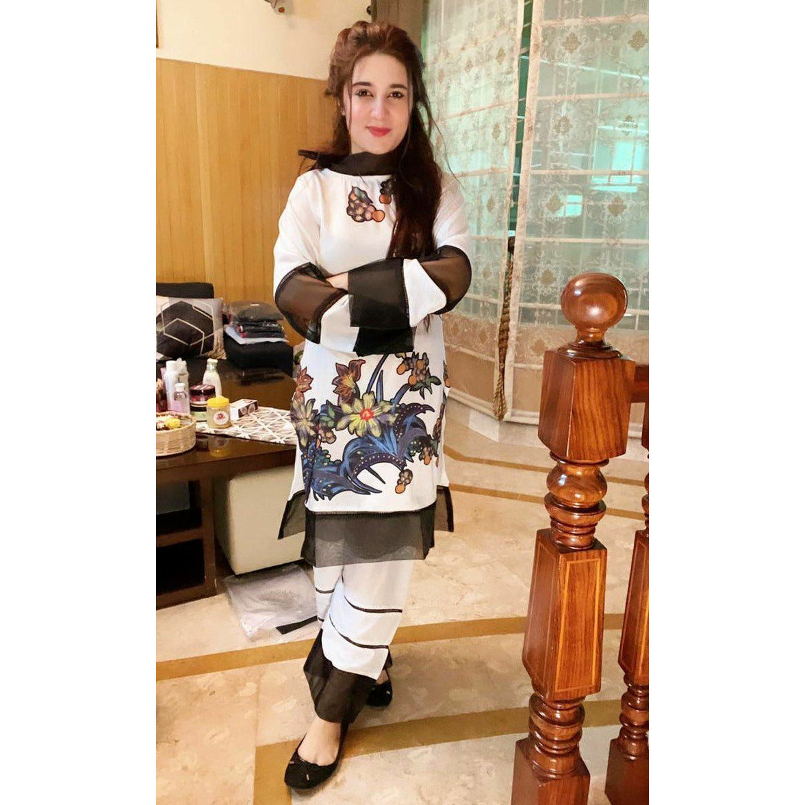 Chilgozay - Digital Aplic Cotton  Dress (CC-105)