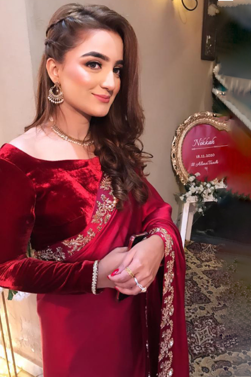 Mahum Asad - Gold Tissue Peplum