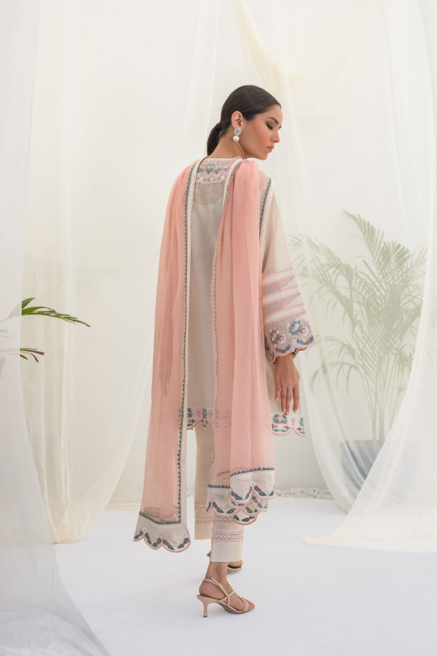 Ari Embroidered Woven Kurta And Trouser with Dupatta