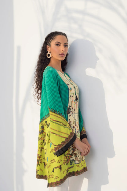 Digitally Printed Crepe Kurta With Trouser