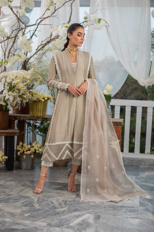 Raw Silk Kalidaar Kurta with Dupatta