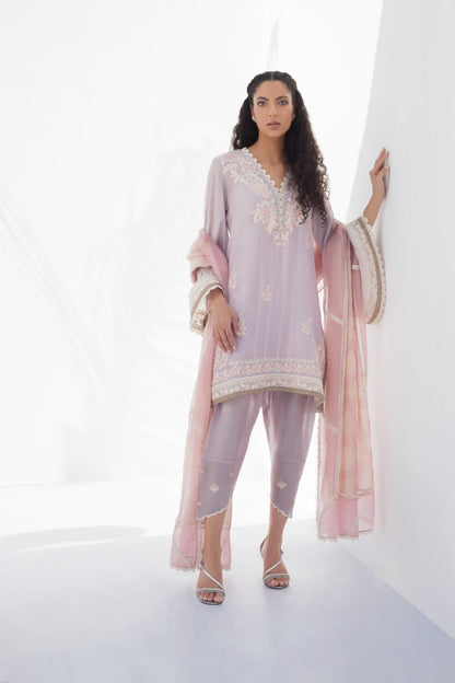 Ari Embroidered Khaddi Silk Kurta And Shalwar with Dupatta