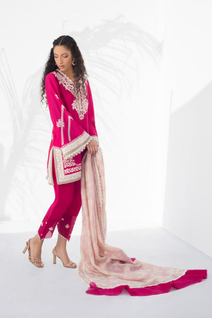 Ari Embroidered Khaddi Silk Kurta And Shalwar with Dupatta 1