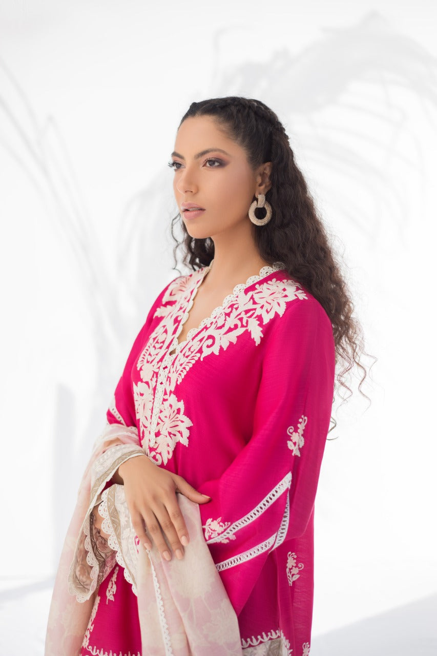 Ari Embroidered Khaddi Silk Kurta And Shalwar with Dupatta 1