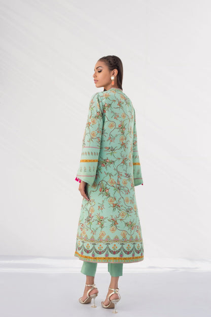 Mint Raw Silk set With Pintex Detailing