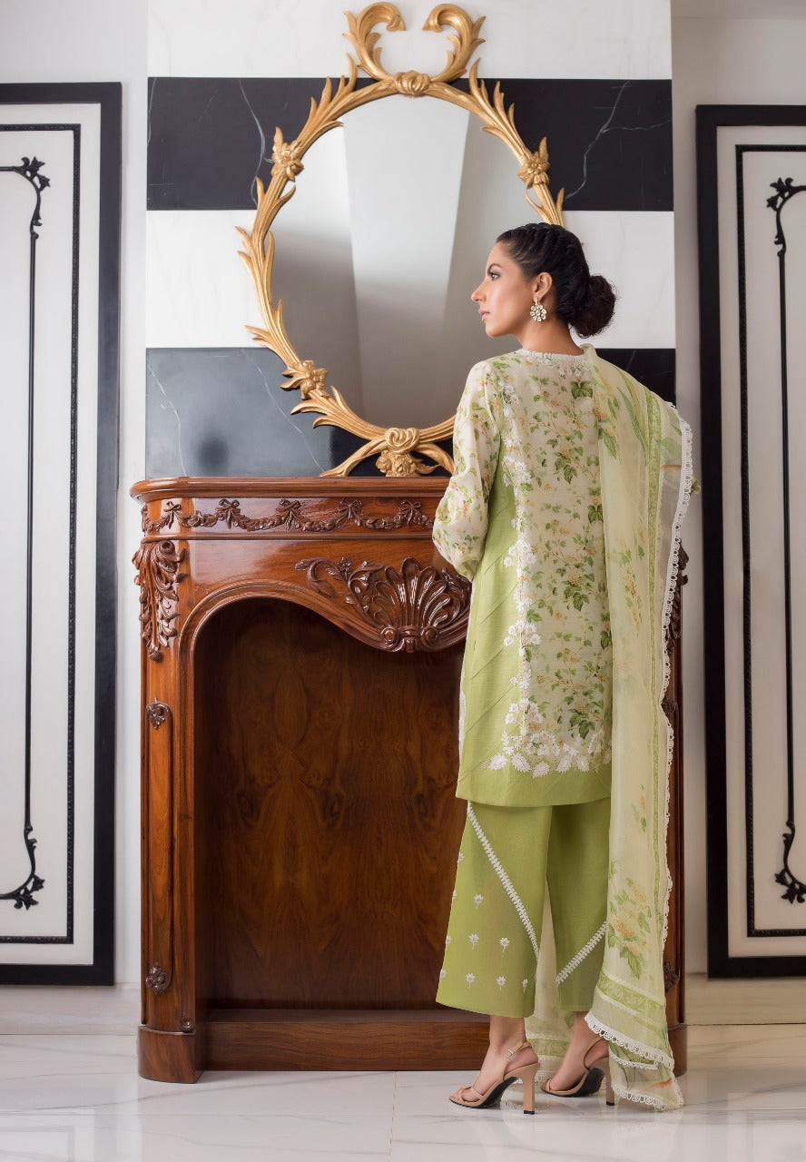 Khaddi Silk Kurta And Culottes with Dupatta