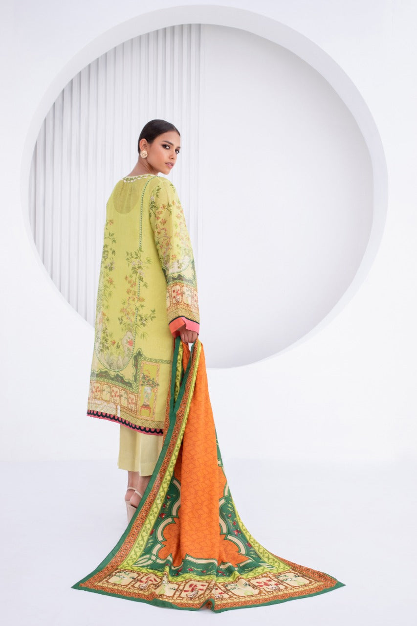 Cotton Net Kurta And Trouser with Dupatta