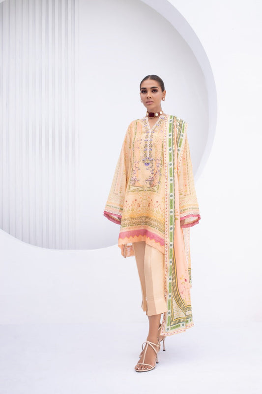 Cotton Net Kurta And Trouser with Dupatta 1