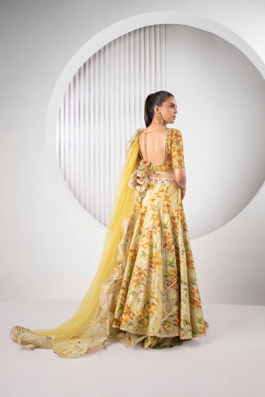 Lemon Lehnga Choli