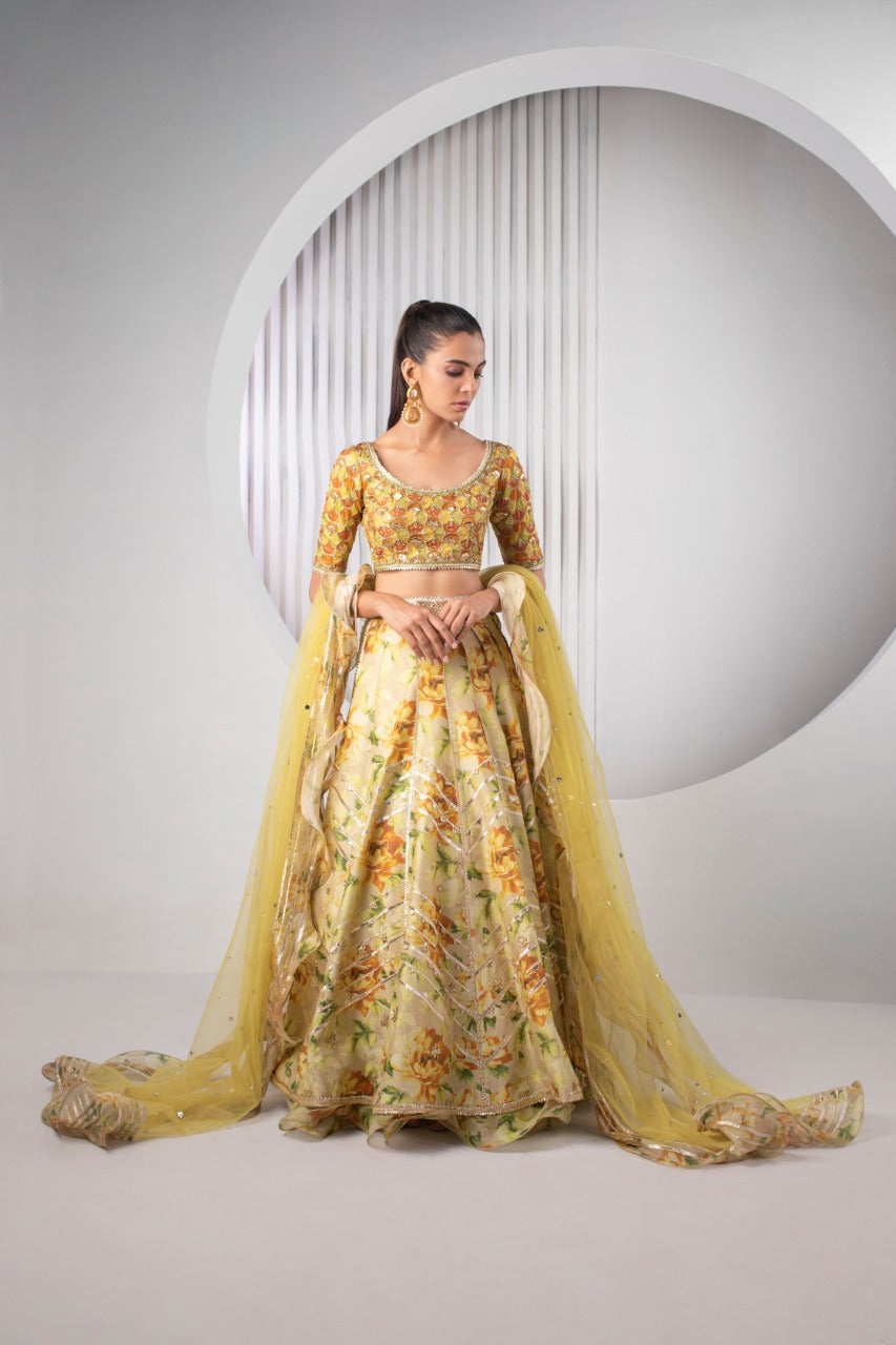 Lemon Lehnga Choli