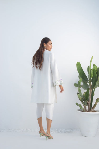 Rawsilk Overlap Kurta With Panwaar