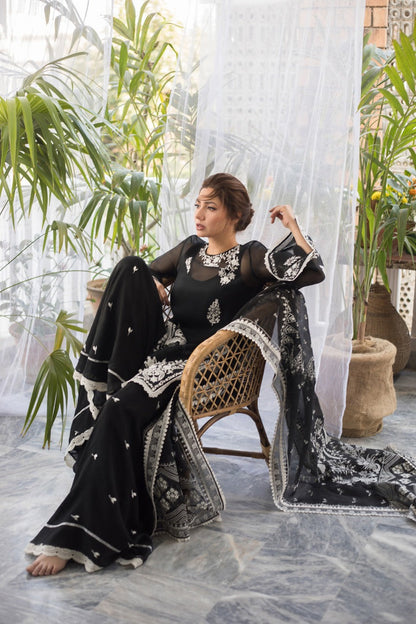 Embroidered Organza Kurta & Dupatta