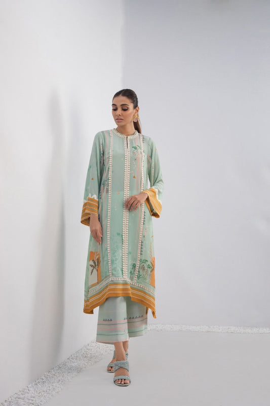 Crepe Printed Shirt And Culottes