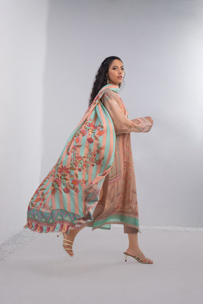Cotton Net Shirt And Trouser with Dupatta