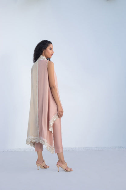 Rawsilk Assymetric Jacket And Trouser