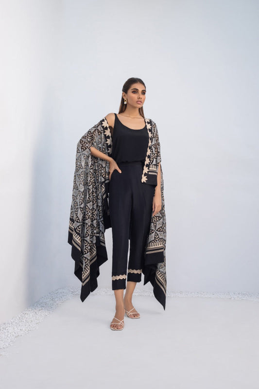 Chiffon Cape With Trouser