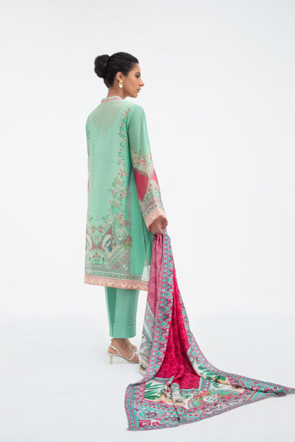 Printed Cotton Net Kurta And Trouser with Dupatta