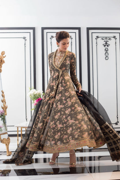 Khaadi Silk Angharka With Trouser