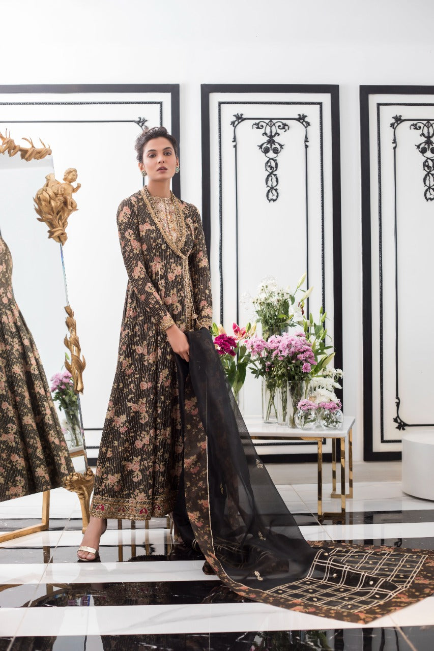 Khaadi Silk Angharka With Trouser