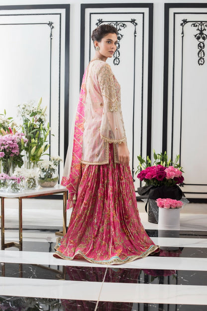 Net Short Kurta with Dupatta