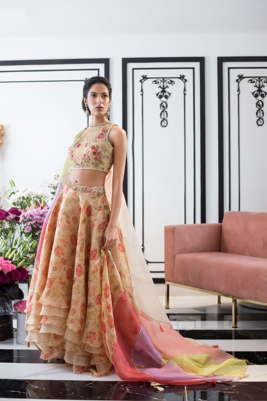 Organza Lehnga Choli