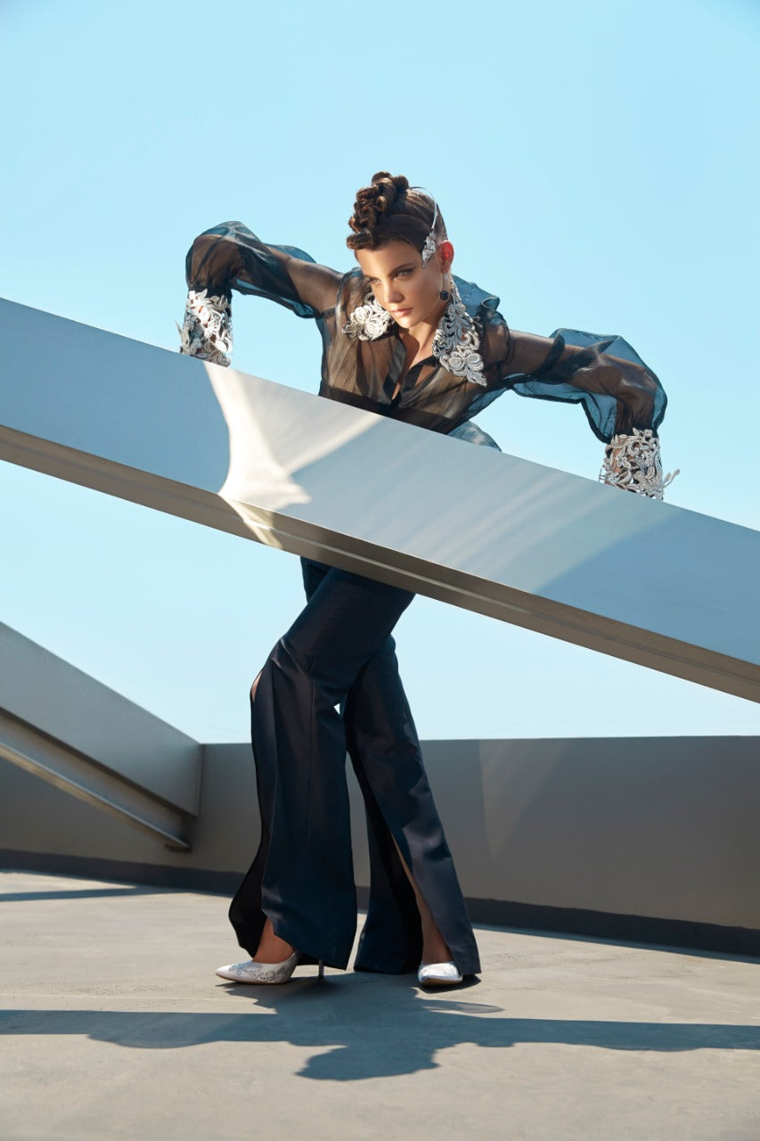 Organza Shirt With palazzo