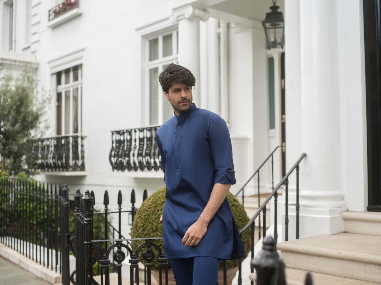 Blue Cotton Kurta