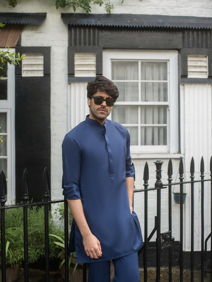 Blue Cotton Kurta