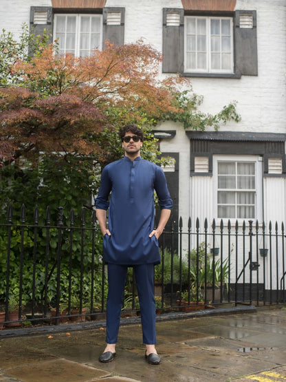 Blue Cotton Kurta