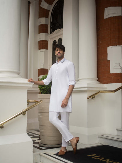 White Cotton Kurta 4