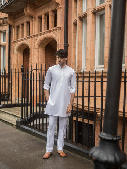 White Cotton Kurta 5