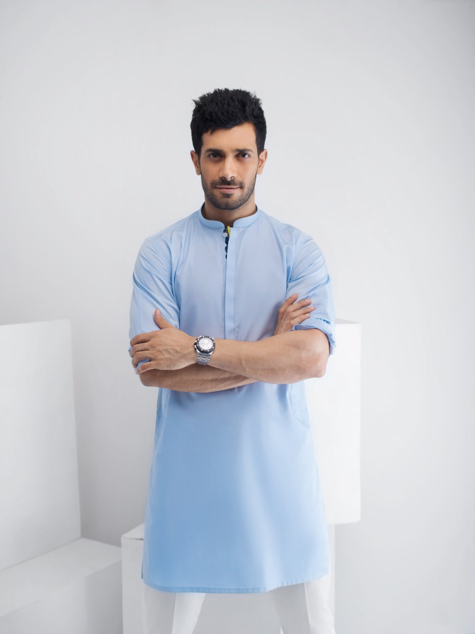 Light Blue Cotton Kurta