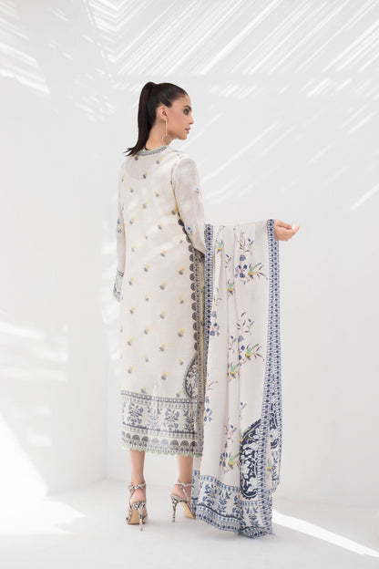 Cotton Net Printed Kurta And Crop trousers With Dupatta