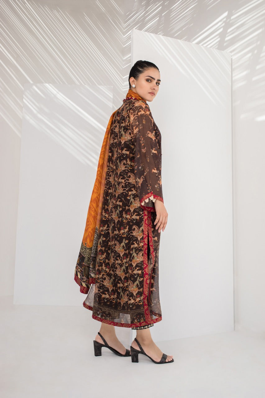 Printed Kurta and trousers with Dupatta