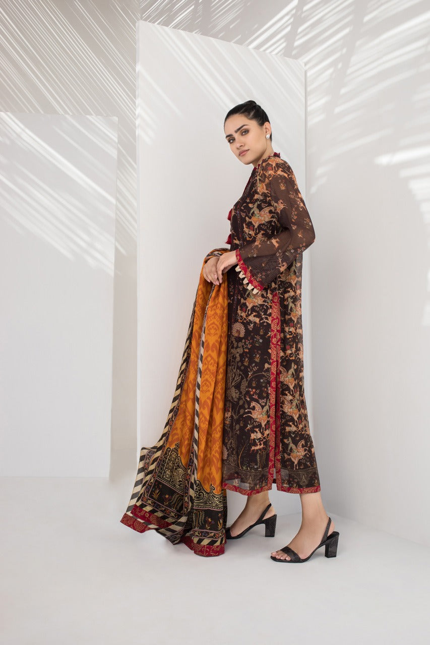 Printed Kurta and trousers with Dupatta