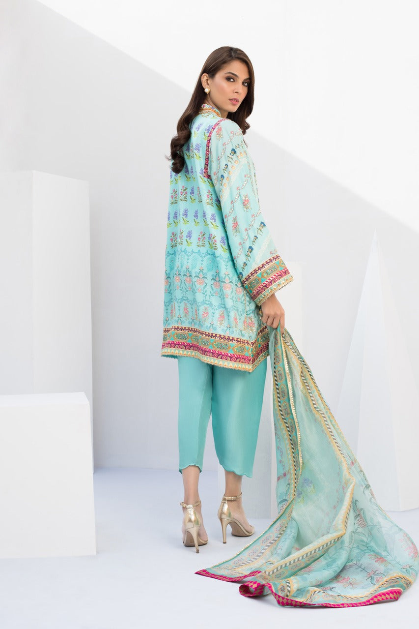 Digitally Printed Hand Work Shirt And Shalwar with Dupatta