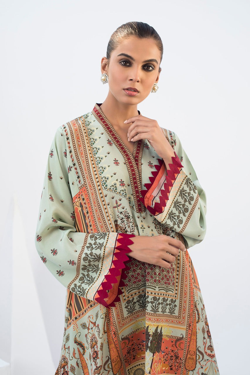 Crepe Digitally Printed Kurta With trousers