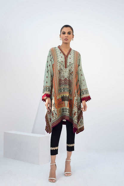 Crepe Digitally Printed Kurta With trousers