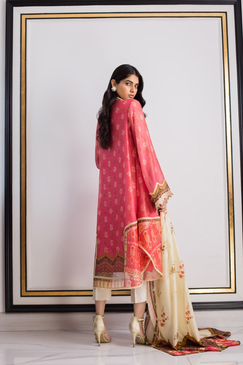 Digitally Printed Shirt with Dupatta With Plain trousers