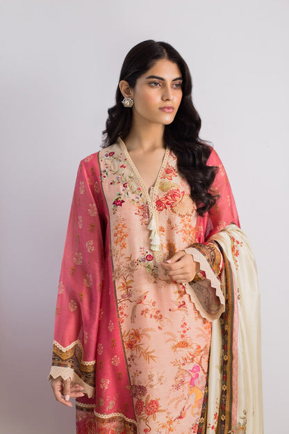 Digitally Printed Shirt with Dupatta With Plain trousers