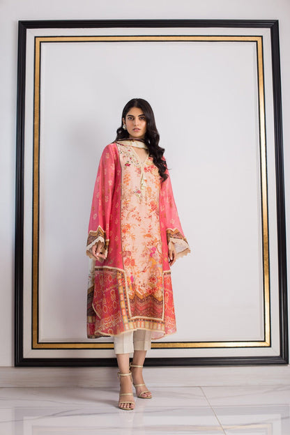 Digitally Printed Shirt with Dupatta With Plain trousers