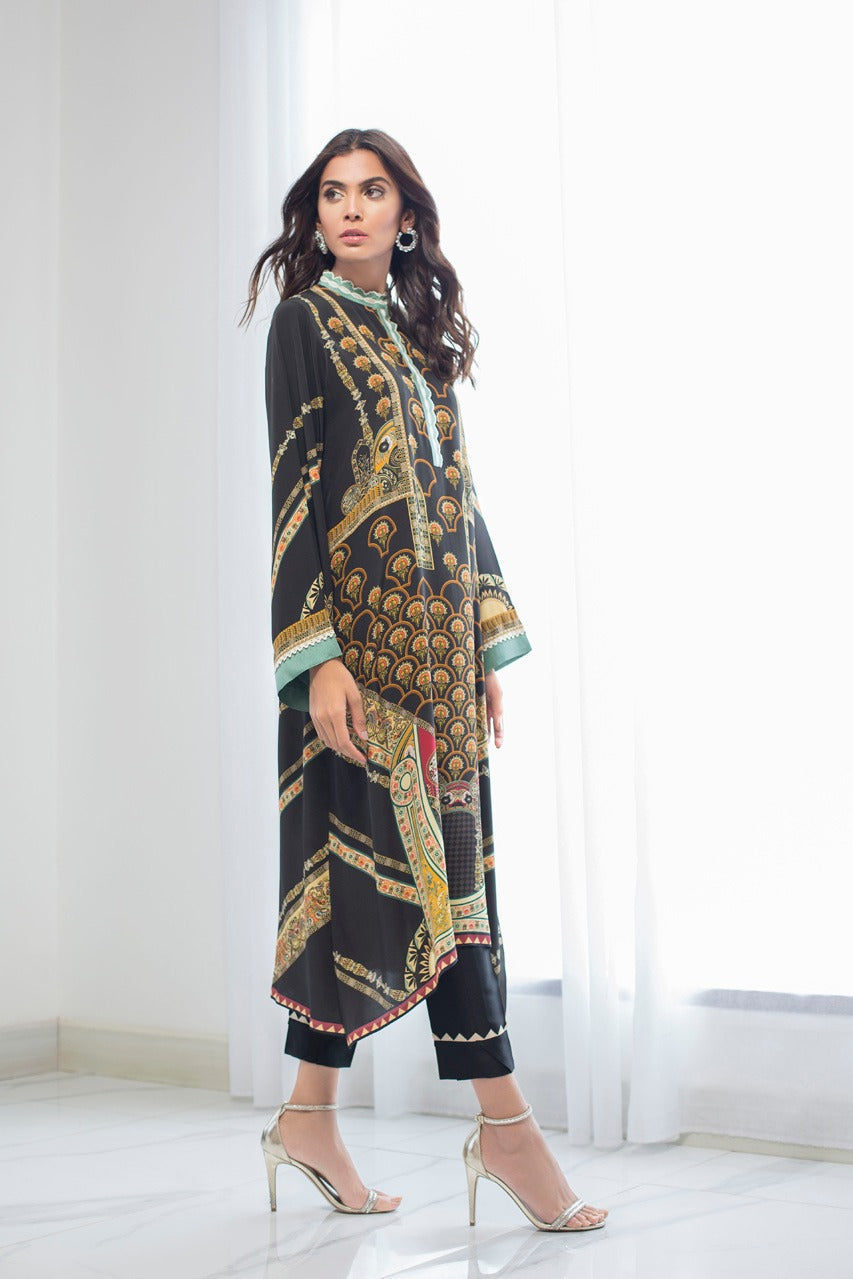 Crepe Long Tunic With trousers