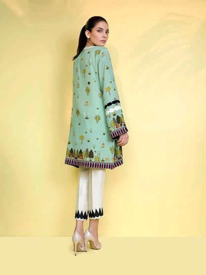 Digitally Printed Crepe Shirt With trousers 3