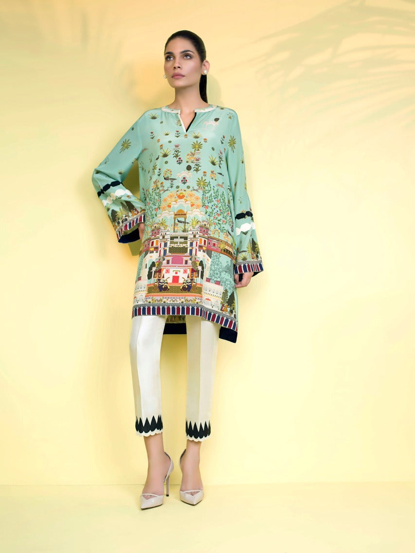 Digitally Printed Crepe Shirt With trousers 3