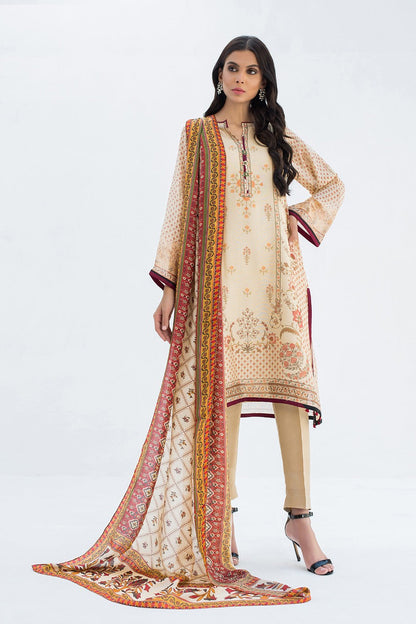 Printed Cotton Net Shirt And trousers with Dupatta 3