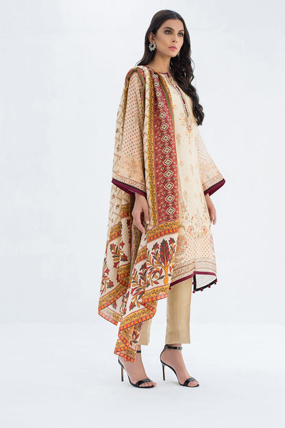 Printed Cotton Net Shirt And trousers with Dupatta 3