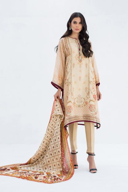 Printed Cotton Net Shirt And trousers with Dupatta 3