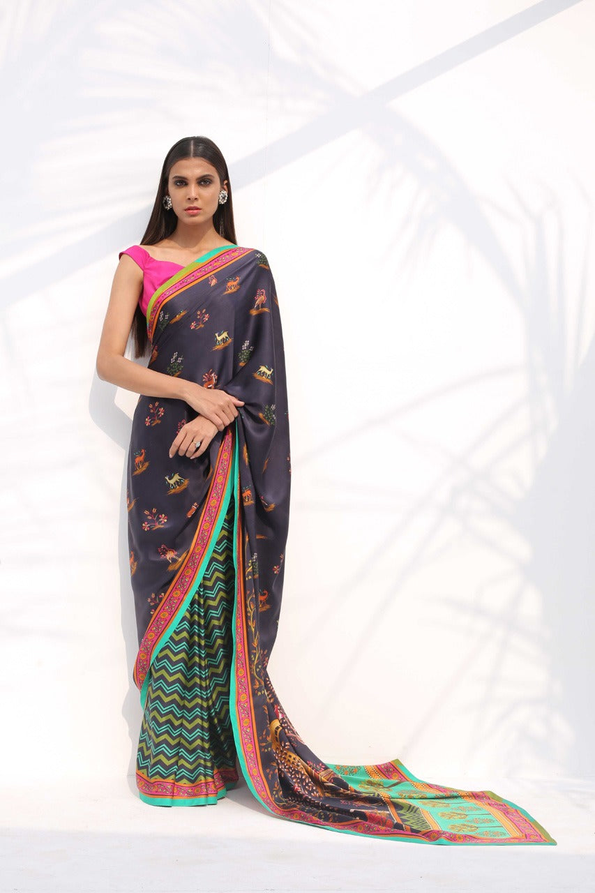 Charmeuse Digitally Printed Saree