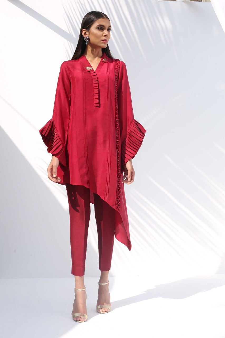 Raw Silk Assymetrical Kurta